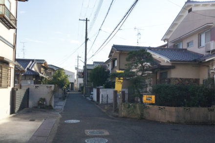 天然木の家中道表の前道含む現地写真｜京都・滋賀の注文住宅 天然木の家