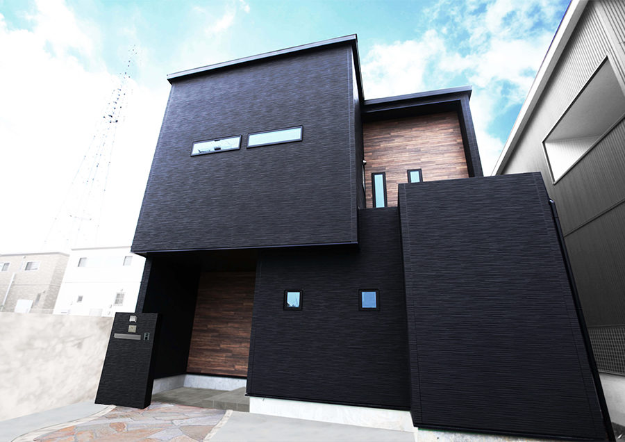 おしゃれなオープン階段とこだわりの間取り。スタイリッシュな黒い外壁の家｜京都・滋賀の注文住宅 天然木の家