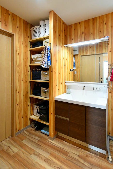 洗面室｜京都・滋賀の注文住宅 天然木の家