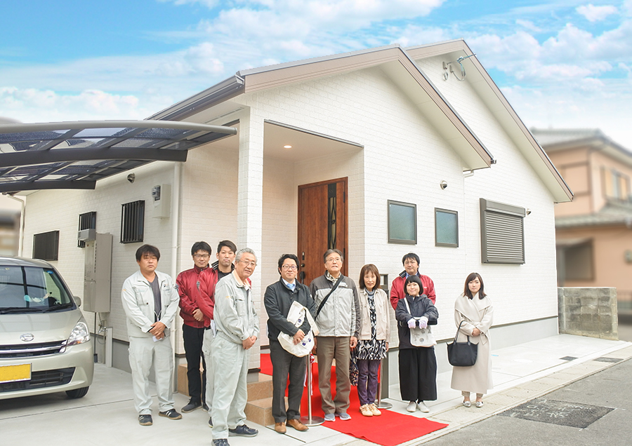 シンプルな白い平屋の家｜京都・滋賀の注文住宅 天然木の家