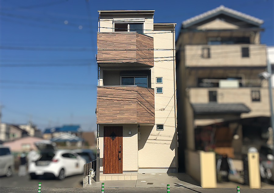 土地20坪の3階建て住宅｜京都・滋賀の注文住宅 天然木の家