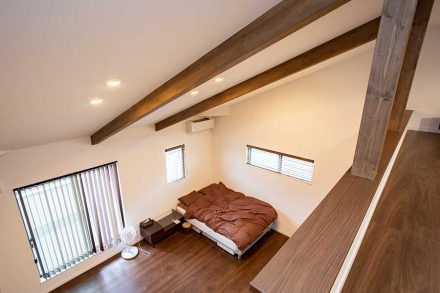 昇り梁は迫力満点｜京都・滋賀の注文住宅 天然木の家