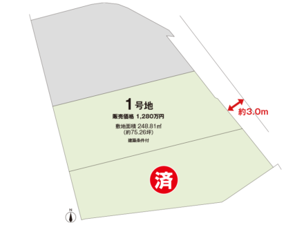 区画図＠天然木の家 新祝園｜京都・滋賀の注文住宅 天然木の家
