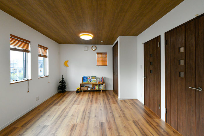 将来壁で間仕切れる洋室｜京都・滋賀の注文住宅 天然木の家