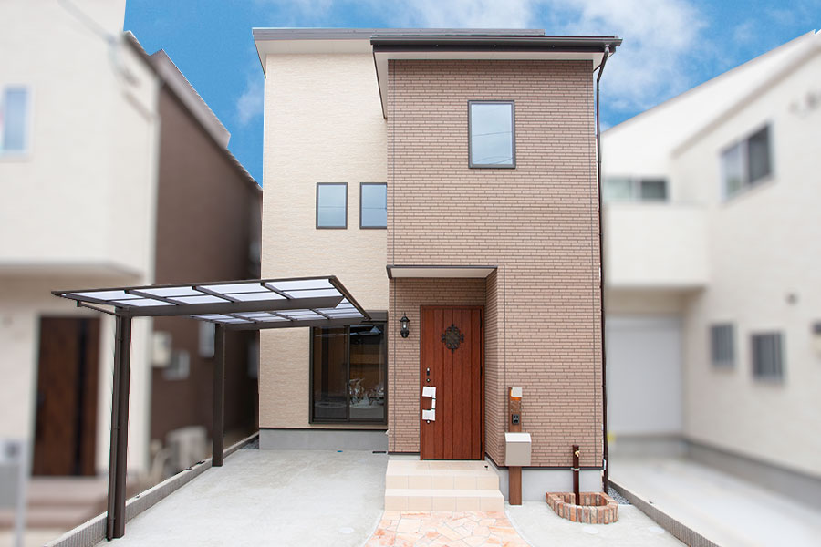 落ち着いたカラーの外壁｜京都・滋賀の注文住宅 天然木の家