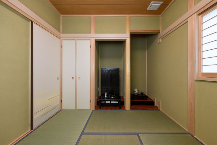 聚楽壁を使用した本格和室｜京都・大阪・滋賀の注文住宅 天然木の家