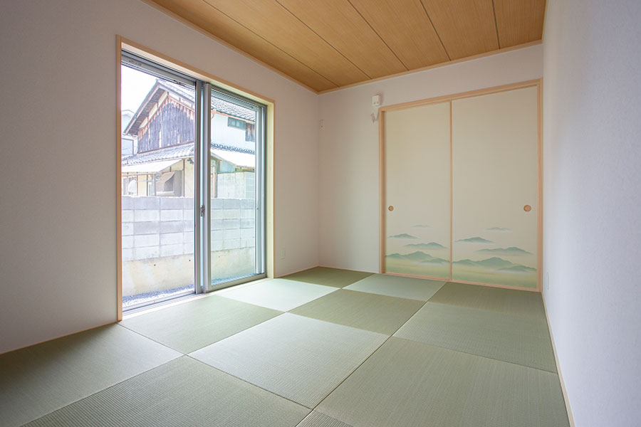 襖のデザインが落ち着く和室｜京都・滋賀の注文住宅 天然木の家