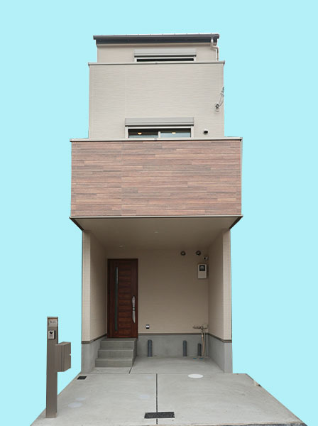 3階建ての外観｜京都・大阪・滋賀の注文住宅 天然木の家